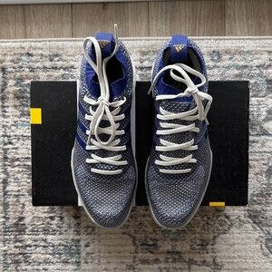Adidas Navy and White Knit Golf Sneakers